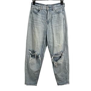 American Eagle Women's Relaxed Mom Distressed High Rise Jeans Size 6